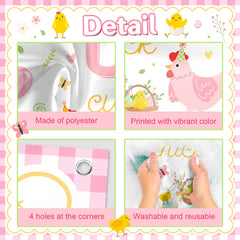 Avezano One Cute Chick Banner easy setup with included string for quick hangs.