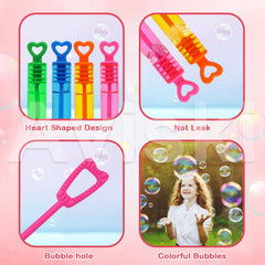 Aviski heart bubble wand in light blue, perfect for party favors.