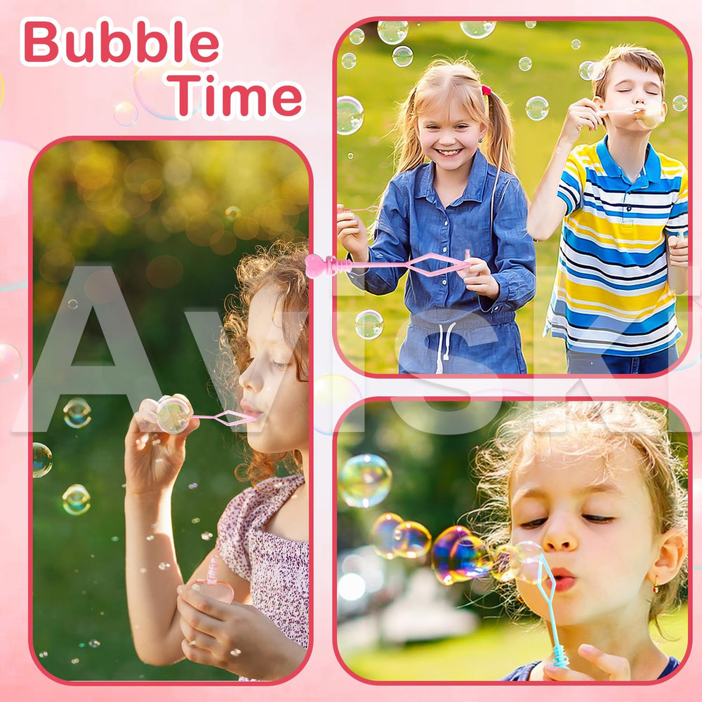 Aviski light blue heart bubble wand card for classroom gifts.