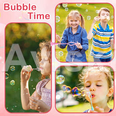 Aviski light blue heart bubble wand card for classroom gifts.