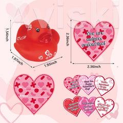 Aviski valentines cards with ducks show simple to/from spaces for messages.