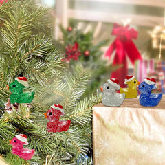 AWEELON festive mini duck figures for holiday displays