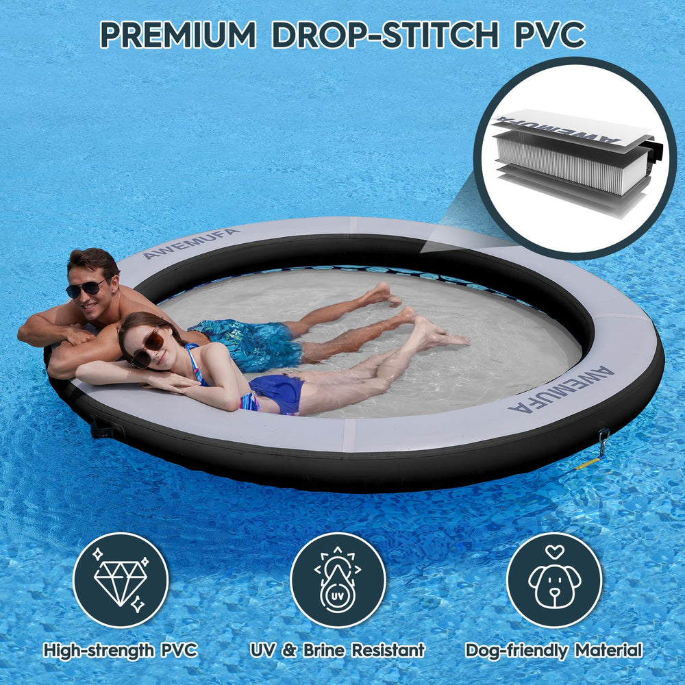 AWEMUFA heavy-duty drop stitch PVC construction for durable water days