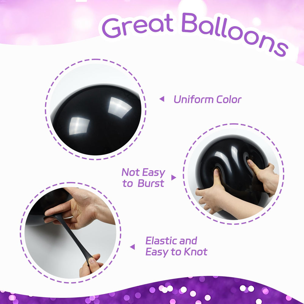 awenztech black 12inch balloon for bold event accents.