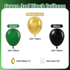 Awenztech dark green metallic gold balloons add premium shine to any celebration.