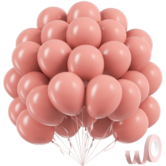 Awenztech dusty pink 12in balloons pack for stylish celebrations.