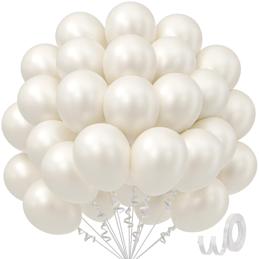 awenztech Pearl Balloons 12in pack 50 for vibrant wedding and party decor.