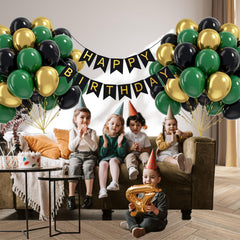 Awenztech green and black balloons suit versatile green-gold party themes.