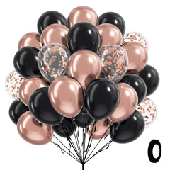 Awenztech rose gold and black balloons set for chic wedding decor