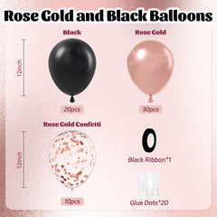 Awenztech rose gold confetti balloons add festive texture