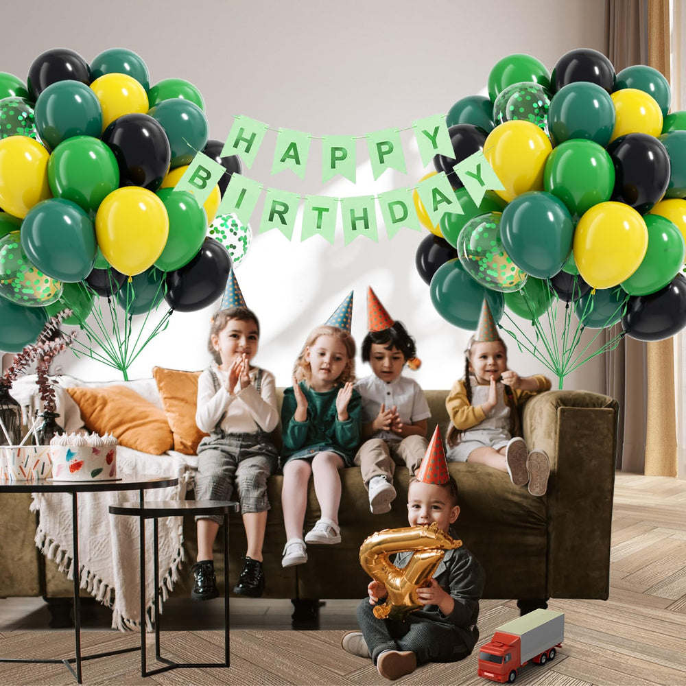 Awenztech tractor balloons green confetti 12in sparkling filler for arches.