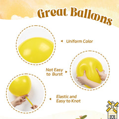 Awenztech tractor balloons yellow 12in bright accents for cheerful celebrations.