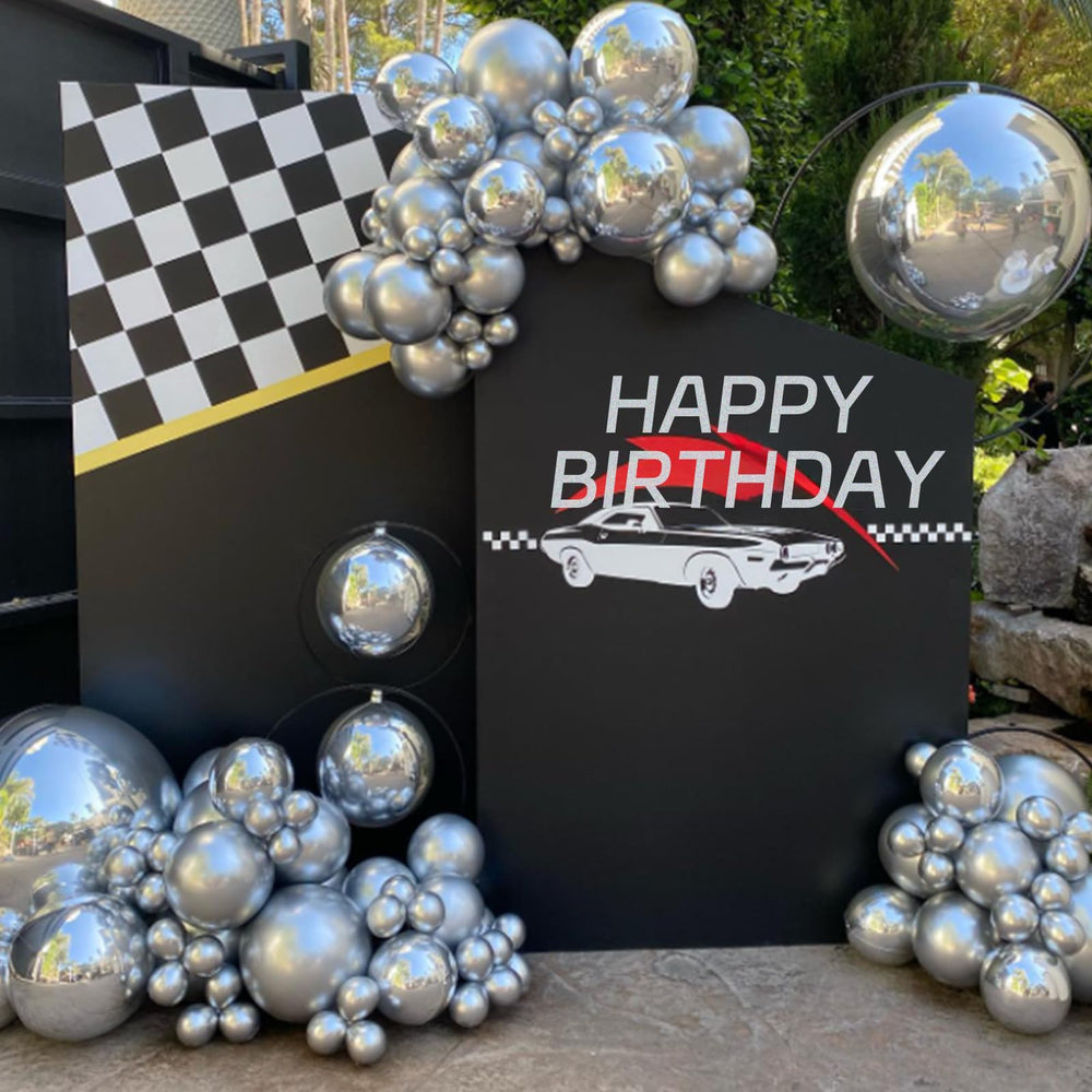 Awenztech silver party decor idea for graduations, birthdays, baby showers.