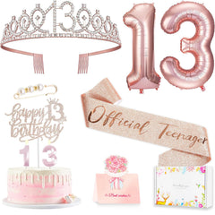 Awfrky rose gold crown with rhinestones and combs for secure fit