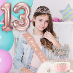 Awfrky Official Teenager sash in rose gold with adjustable length
