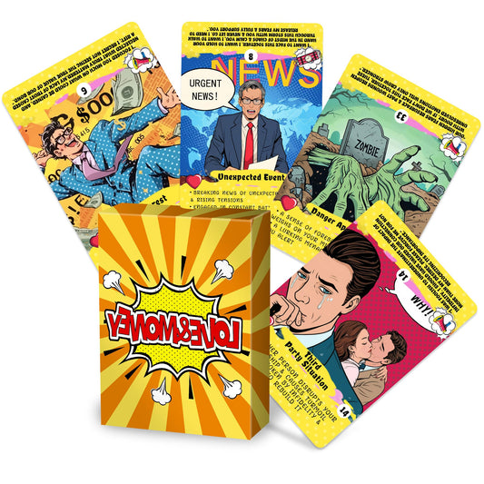 AWKAEIN 75-card deck retro comic cover shows vibrant nostalgia with relationship insights.