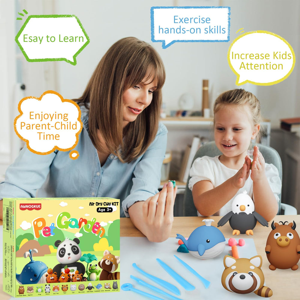 AWNOGKUE gift-pack clay kit ideal for holidays, birthdays, and classroom rewards.