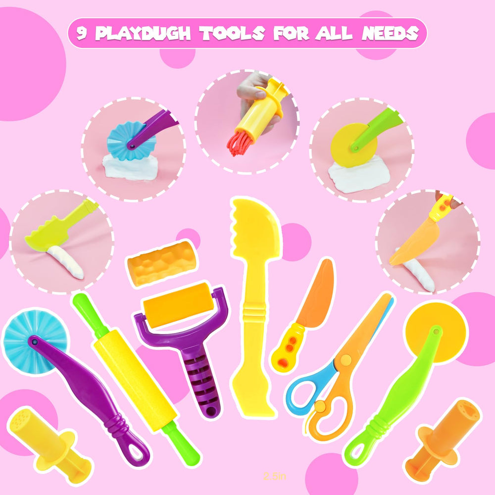 AWNOGKUE playdough tools set child safe knives designed for durable kid use