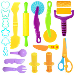 AWNOGKUE playdough tools set roller cutters for precise shaping during creative play