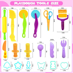 AWNOGKUE playdough tools set safety scissors safe cutting for little hands