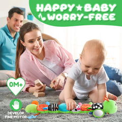 AWOTOY caterpillar pull-string encourages interactive play and motor skills