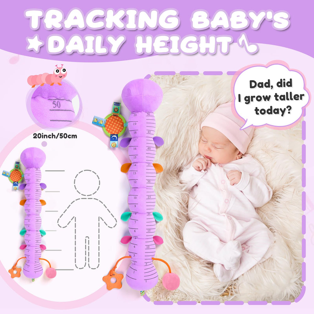 AWOTOY caterpillar teether plush design eases teething discomfort.