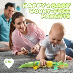 AWOTOY crocodile growth-scale — measure baby's height during tummy time