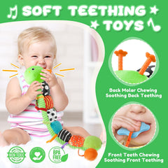 AWOTOY Pull-string teether safe for chewing and motor practice.