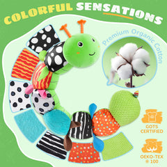 AWOTOY soft plush with safe teether for soothing gums and comfort.