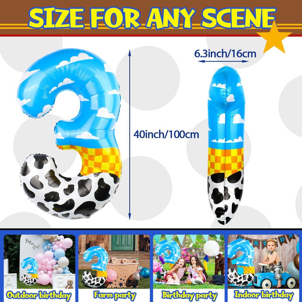 AXBMM sky blue cloud balloon adds playful atmosphere to toy themed parties