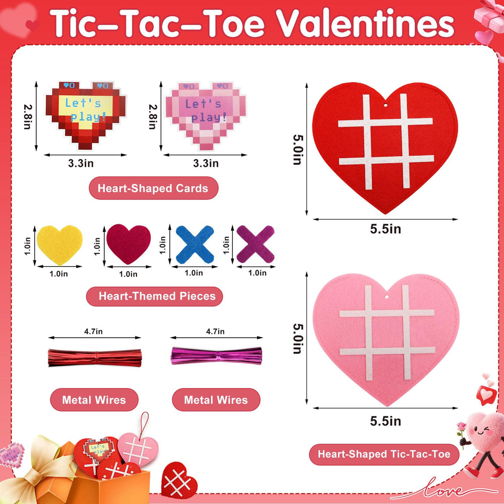Axcoix Valentines Day cards accompany the game for friendly exchanges