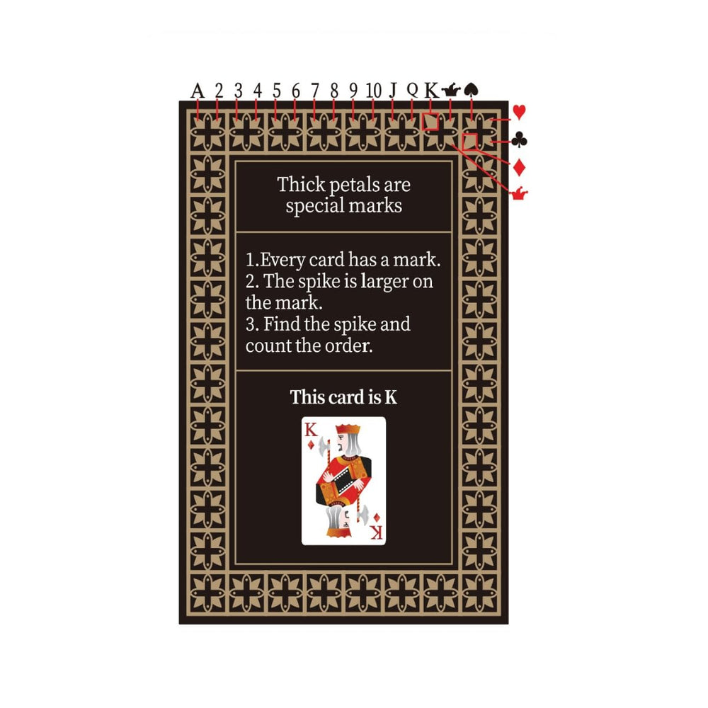AXIOMI magic cards with back markings enable stealthy trick identification.