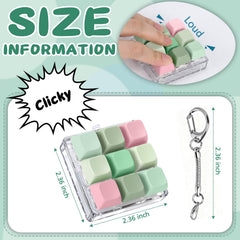 Axlksia keyboard fidget keychain press provides satisfying clicks on the go for focus