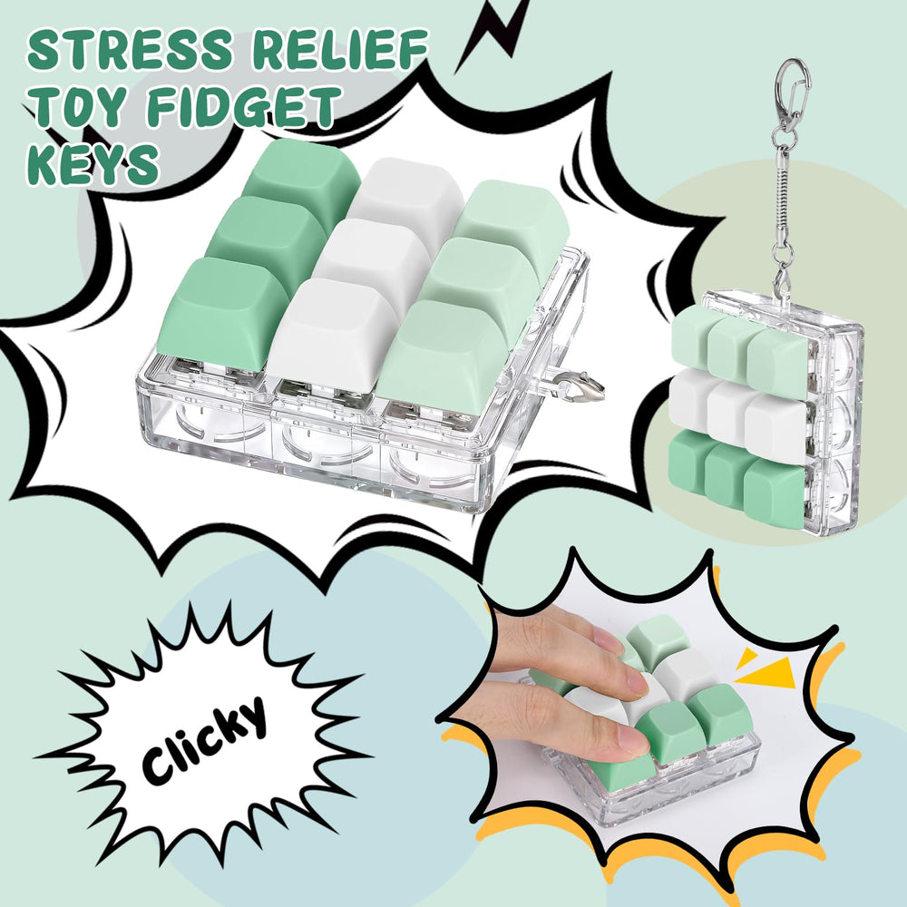 Axlksia keyboard fidget toy on a desk as a playful decoration
