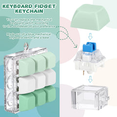 Axlksia keyboard fidget toy keychain attachment enables portable use