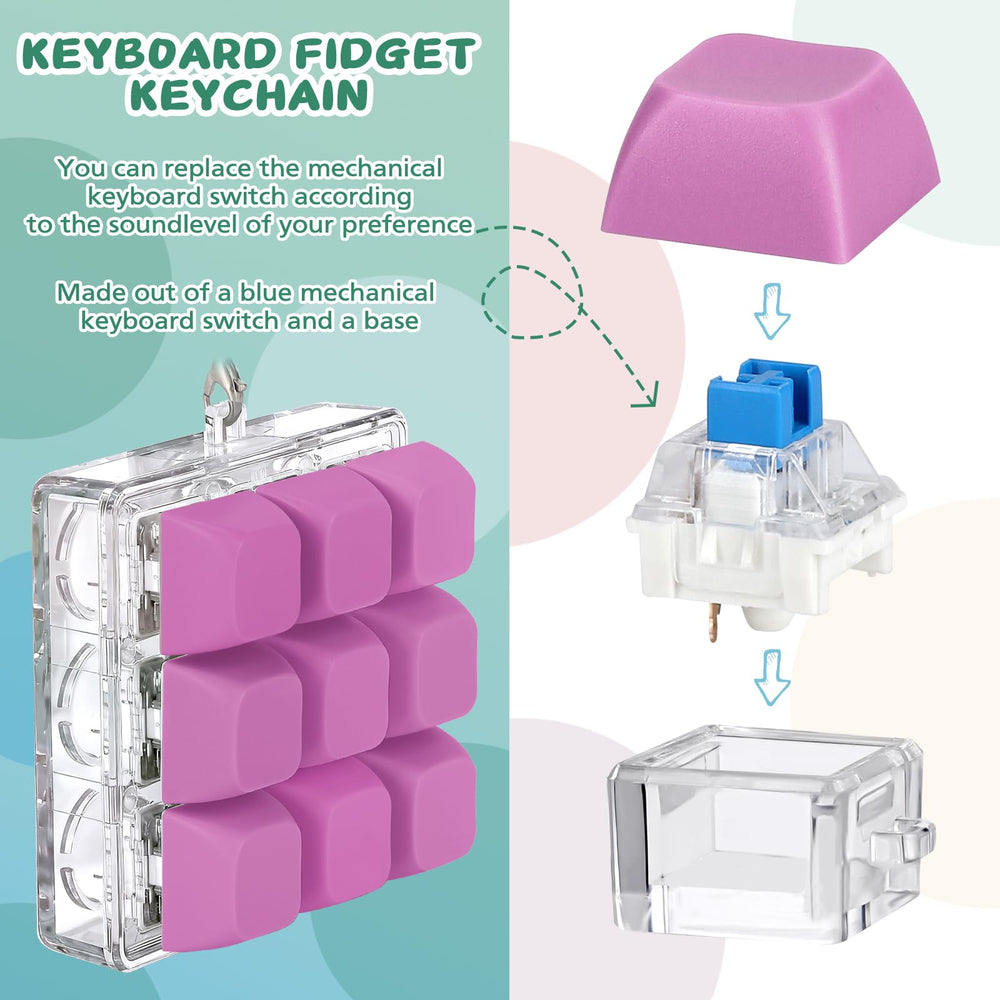 Axlksia keyboard fidget toy office setup on desk for focus