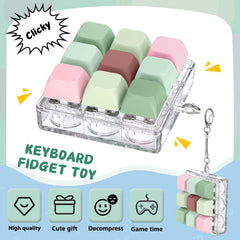 Axlksia keyboard fidget toy pocket-size fits in a bag for on-the-go focus