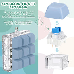 Axlksia Keyboard Fidget Toy pocket view highlights portability.