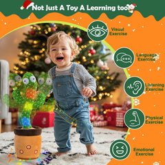 Ayeboovi rechargeable cactus toy shows charging port for uninterrupted fun.