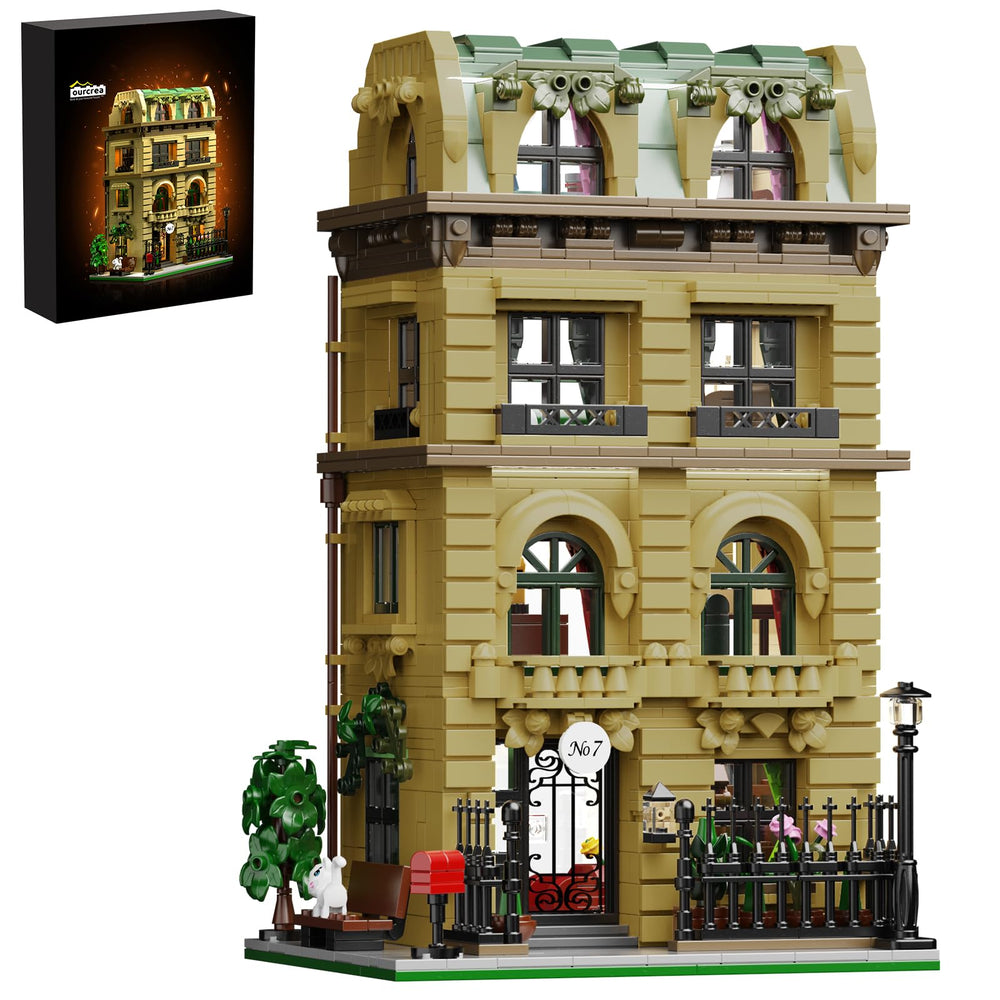 AZBHDTYS Nanny Building House Set front view for display and imaginative play.