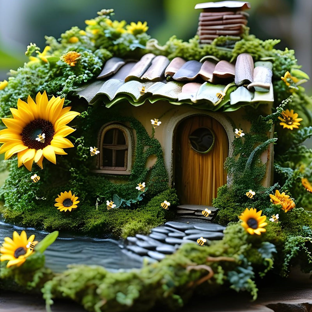 Azefnuhk front bee miniature for cake toppers and festive table decor.