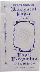 AzureGreen fortune telling parchment paper 3x4 sheet for ritual writing and symbol spells.