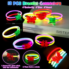 B Bascolor butterfly connectors enable creative glow-themed crafts.