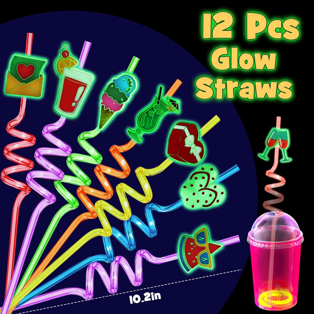 B Bascolor glow straws glow brightly, perfect for neon party sips.