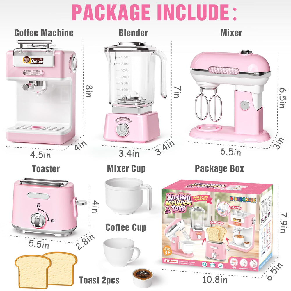B Bascolor kids kitchen toy toaster with pop-up function encourages role-play and hand-eye coordination.