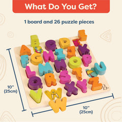 B. toys Alpha B. Tical bright colors help toddlers distinguish hues.