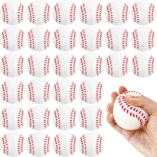 Baaxxango baseball stress balls, 30-pack, realistic foam design for safe, tactile play.
