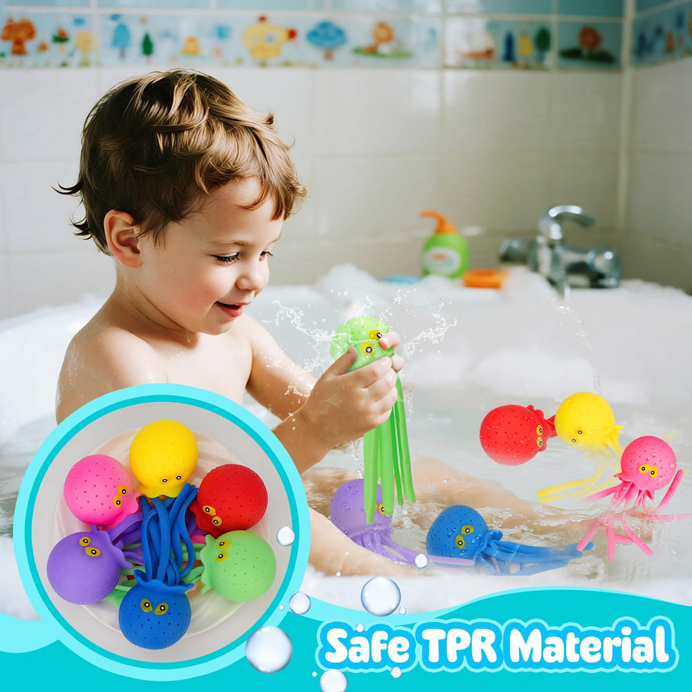Babelshar soft-arm octopus bath toy for safe squeezes