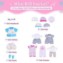 BABESIDE 12-15inch doll pants for cozy layered looks