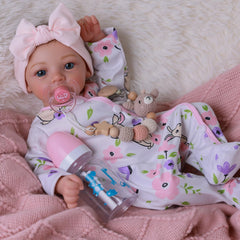 BABESIDE 18-inch reborn doll face with lifelike detail for realism and warmth